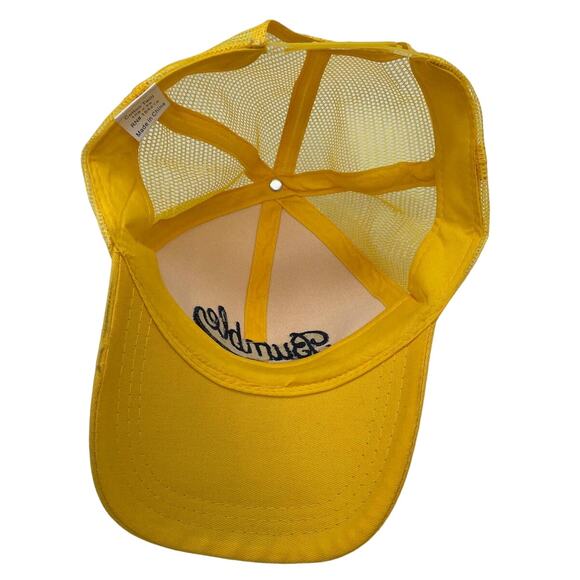 Bumble Logo Yellow Snapback Trucker Hat Adjustable Mesh Back Cap - Picture 6 of 8